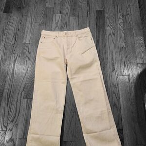 Zara winter white mid-rise women's boyfriend jeans in size 10